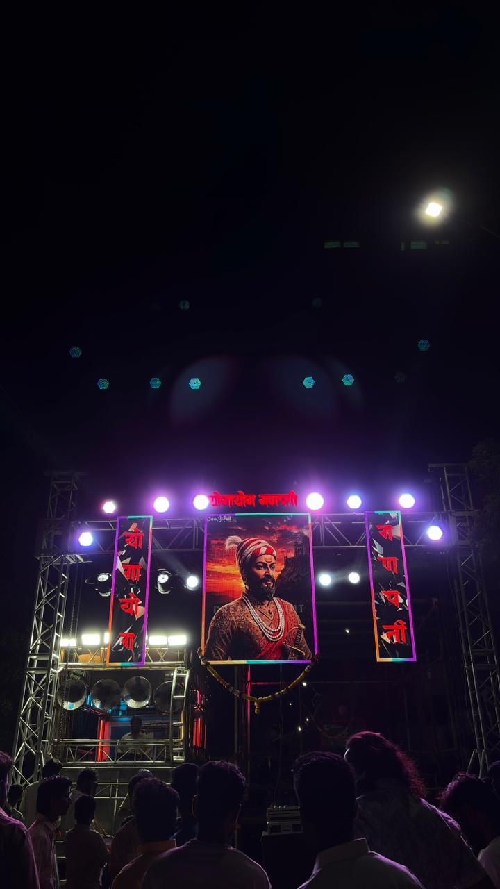 Shivaji Maharaj LED display by Rudra LED Wall